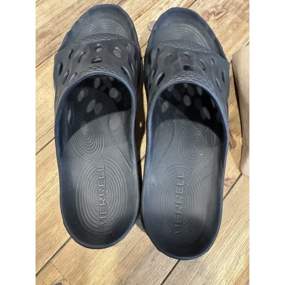 Merrell Sandals Mens 13 Hydro Slide Black Slip On Comfort Low Top Open Toe Flats main image 12